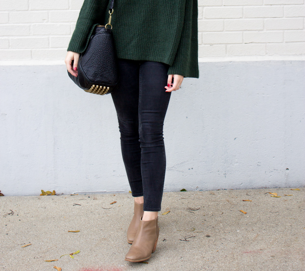 Black Skinny Jeans and Nuetral Booties