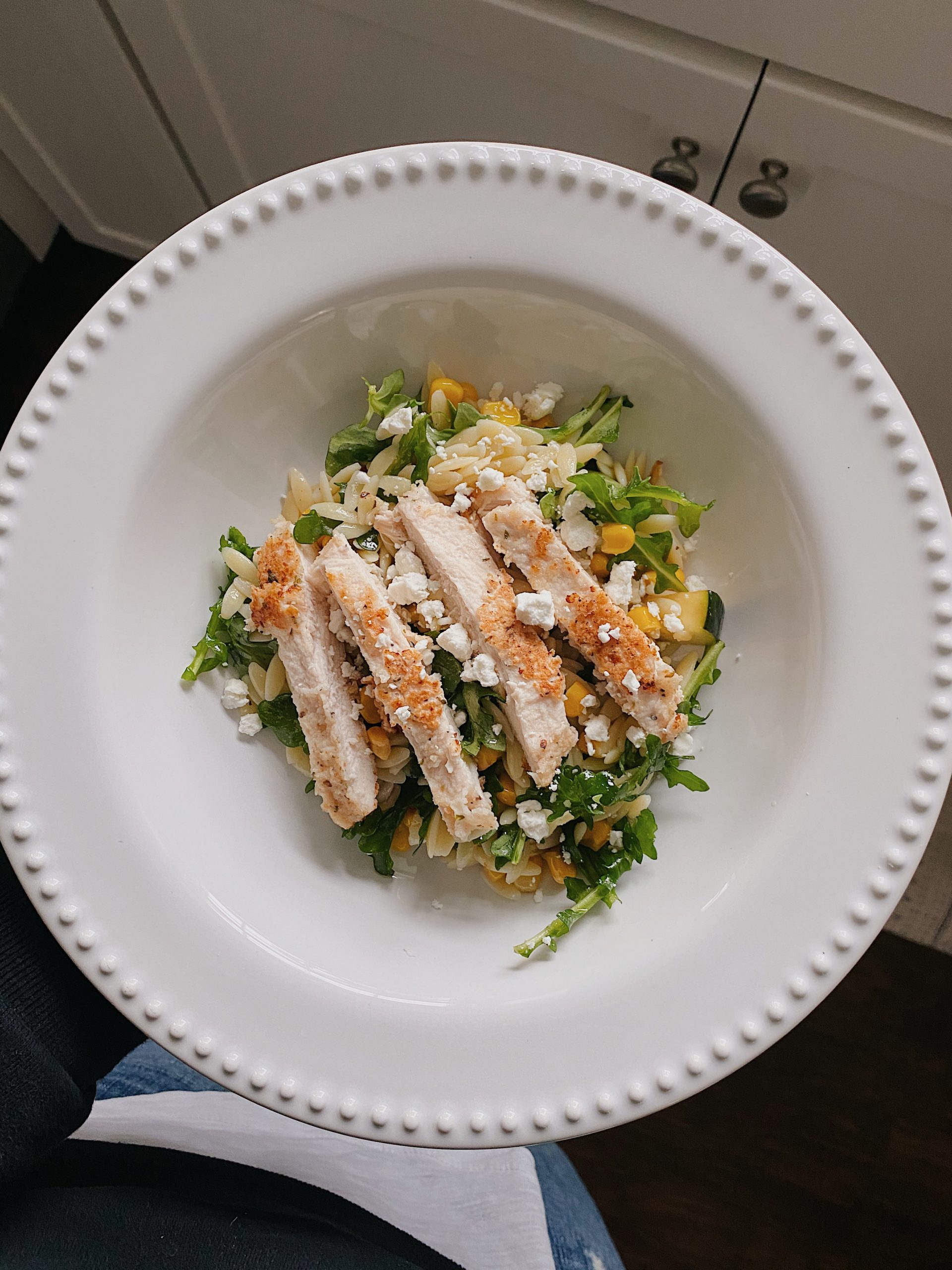 Grilled Chicken and Vegetable Orzo Salad